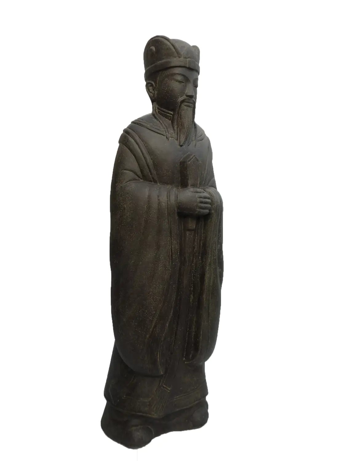  Product image 2 of the product “Standing Samurai, 175cm height, cast stone, hollow, handcrafted & coloured ”